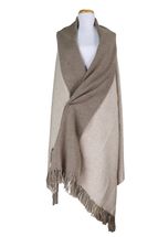 Pure Cashmere Throw Blanket with fringes, Reversible, Double side in two tone Pure Cashmere Throw Blanket with fringes, Reversible, Double side in two tone