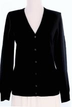 Women's Cardigan V Neck Cashmere Sweater (Black) Women's Cardigan V Neck Cashmere Sweater (Black)