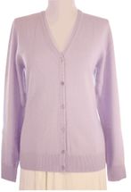 Women's Cardigan V Neck Cashmere Sweater (Light Purple) Women's Cardigan V Neck Cashmere Sweater (Light Purple)