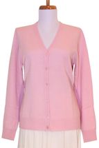 Women's Cardigan V-neck Cashmere Sweater (Pink) Women's Cardigan V-neck Cashmere Sweater (Pink)
