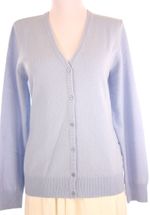 Women's Cardigan V Neck Cashmere Sweater (Sky Blue) Women's Cardigan V Neck Cashmere Sweater (Sky Blue)