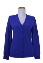 Women's Cardigan V-neck Cashmere Sweater with 6-button (Royal Blue) Women's Cardigan V-neck Cashmere Sweater with 6-button (Royal Blue)