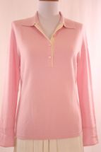Women's Polo Neck Cashmere Sweater (Light Pink) Women's Polo Neck Cashmere Sweater (Light Pink)