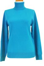 Women's Turtleneck Cashmere Sweater (Blue Green) Women's Turtleneck Cashmere Sweater (Blue Green)