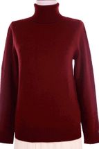 Women's Turtleneck Cashmere Sweater (Burgundy) Women's Turtleneck Cashmere Sweater (Burgundy)