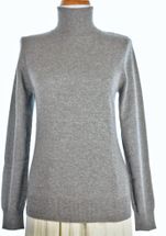 Women's Turtleneck Cashmere Sweater (Flannel Grey) Women's Turtleneck Cashmere Sweater (Flannel Grey)