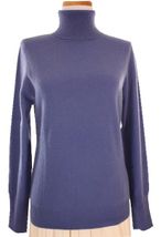 Women's Turtleneck Cashmere Sweater (Grey Blue) Women's Turtleneck Cashmere Sweater (Grey Blue)