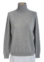 Women's Turtleneck Cashmere Sweater (Light Grey) Women's Turtleneck Cashmere Sweater (Light Grey)