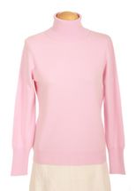 Women's Turtleneck Cashmere Sweater (Pink) Women's Turtleneck Cashmere Sweater (Pink)