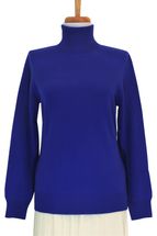 Women's Turtleneck Cashmere Sweater (Royal Blue) Women's Turtleneck Cashmere Sweater (Royal Blue)