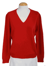 Women's V-Neck Cashmere Sweater (Dark Red) Women's V-Neck Cashmere Sweater (Dark Red)