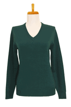 Women's V-Neck Cashmere Sweater (Green) Women's V-Neck Cashmere Sweater (Green)