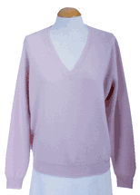 Women's V-Neck Cashmere Sweater (Light Purple) Women's V-Neck Cashmere Sweater (Light Purple)