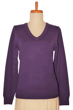 Women's V-Neck Cashmere Sweater (Purple) Women's V-Neck Cashmere Sweater (Purple)