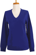 Women's V-neck Cashmere Sweater (Royal Blue) Women's V-neck Cashmere Sweater (Royal Blue)