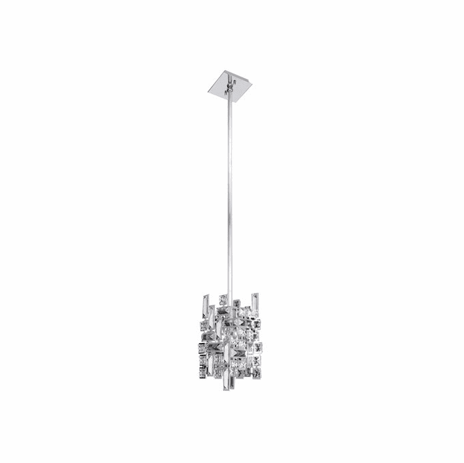 Allegri Vermeer 17" Crystal Hanging Lamp Chrome 11195010FR001