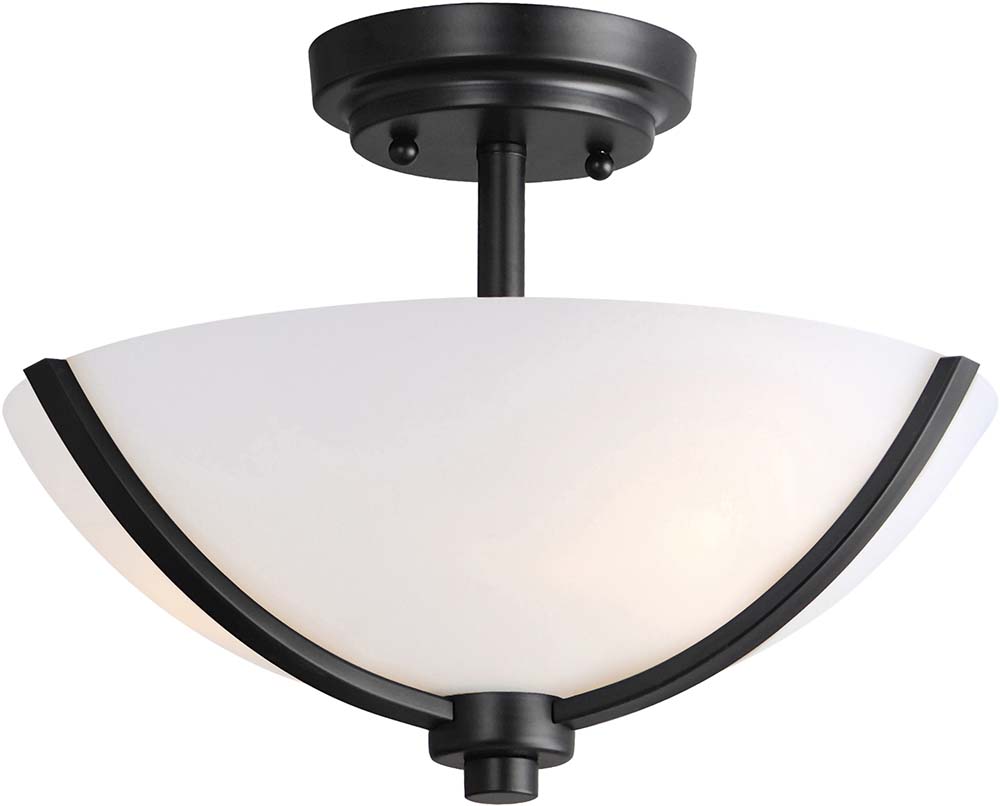 Maxim Deven 10" Ceiling Light Fixture Black 20031SWBK