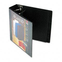 Cardinal ClearVue Premium Slant-D Vinyl Presentation Binder, 3" Capacity, Black CRD10601