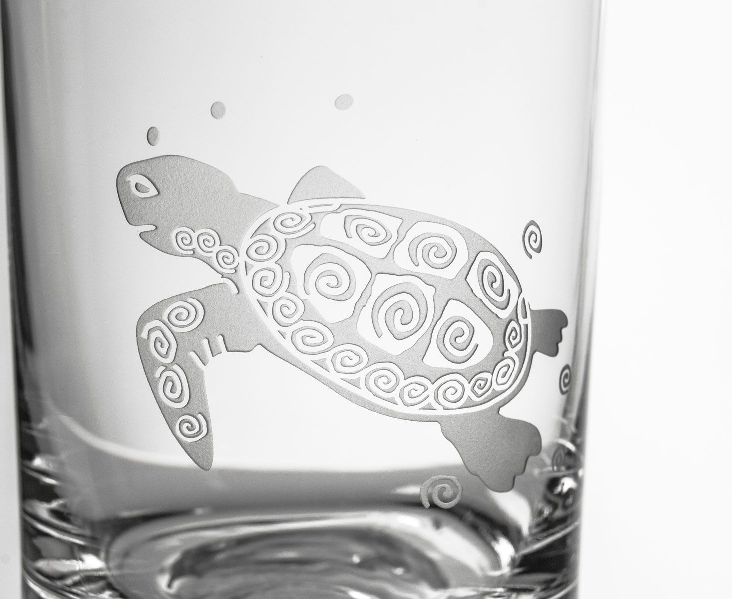 Sea Turtle Double Old Fashioned Glasses Set of 4 Ocean Offerings