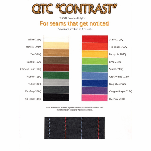 Bonded Nylon Heavy T-270 Contrast Thread Toboggan