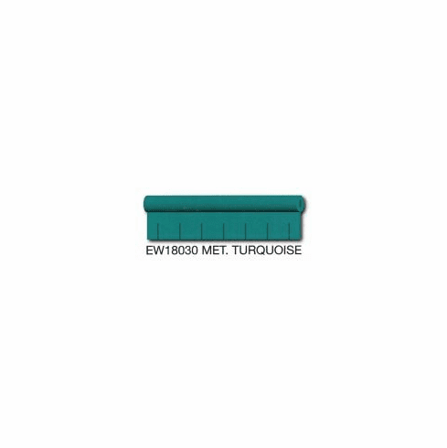 Embossed Welt Metallic Turquoise