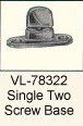 VICAR Single, Two Screw Base for Turnbuckle Fasteners OUT OF STOCK