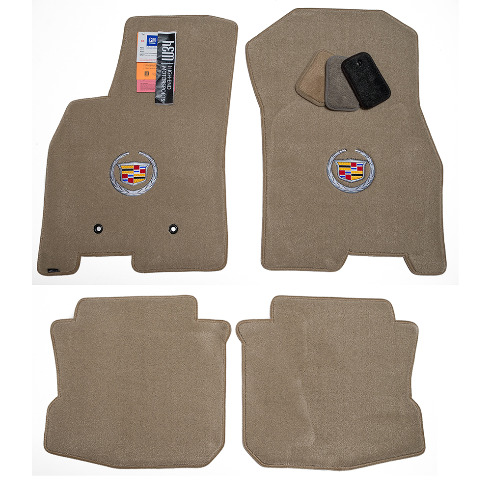 Cadillac DTS Light Shale Floor Mats & Ebony Trunk Mat Set 20062011