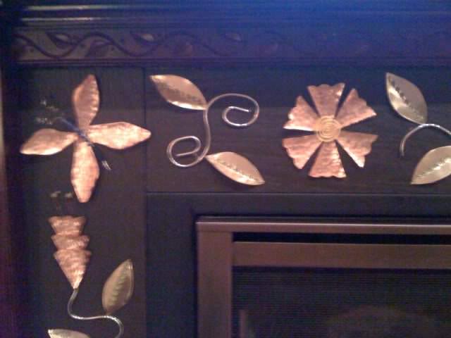 copper fireplace surround